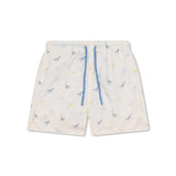 Kinder Dino-Badeshorts mit UV-Schutz LSF 50+, schnelltrocknend und elastisch
