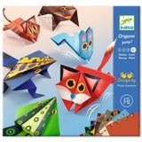 Origami-Set Springende Tiere mit bedruckten Faltblättern und Anleitung für Kinder ab 7 Jahren