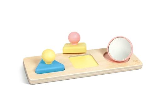 Montessori-Spiegelpuzzle aus umweltfreundlichem Material mit abgerundeten Ecken für Kinder ab 1 Jahr