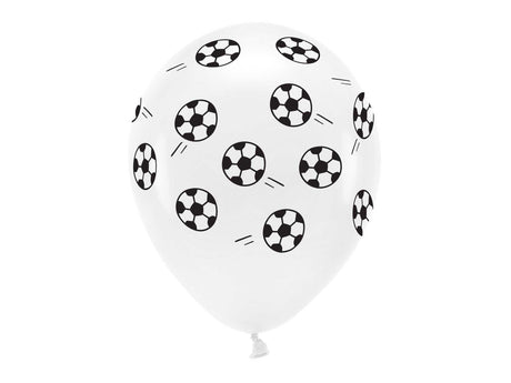 Eco Ballons Fußball 33 cm, 6 Stück Packung, passende Mottoparty Deko