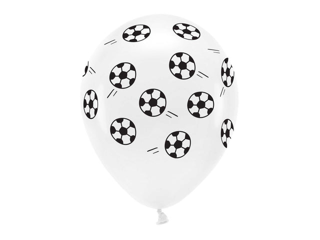 Eco Ballons Fußball 33 cm, 6 Stück Packung, passende Mottoparty Deko