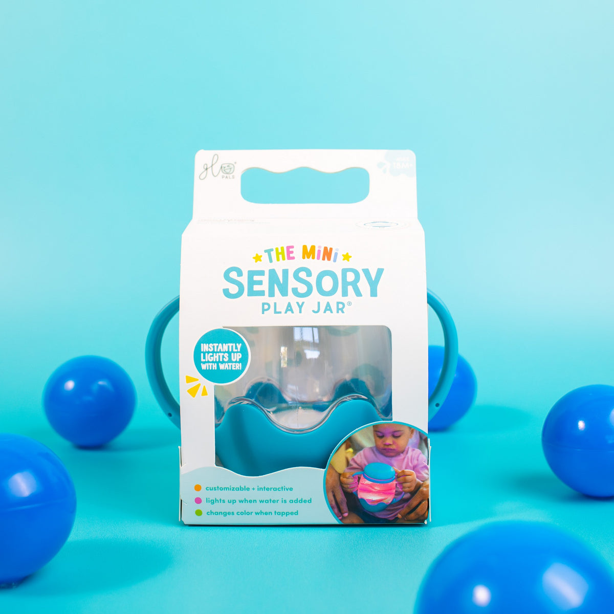 Sensorisches Spielgefäß Mini/ Blau