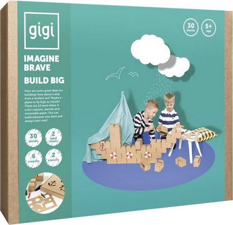 GIGI Bloks XL-Mechaniker 30-piece cardboard building blocks for creative play