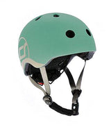 Kinderhelm XXS-S Forest mit 11 Lüftungslöchern, LED Licht und Größenverstellung für 45-51 cm Kopfumfang