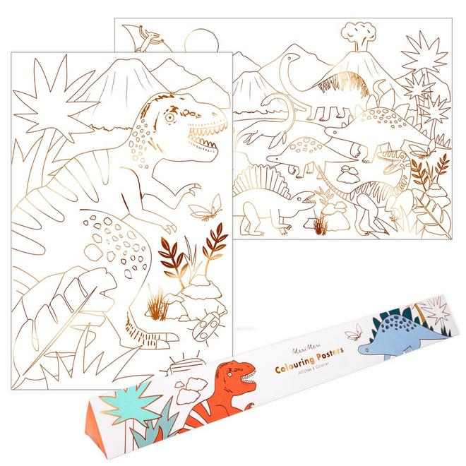 Kinderfreundliches Dino Poster mit Kupferfoliendetails auf umweltfreundlichem Papier, 762 x 502 mm, ab 3 Jahre