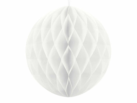 White Honeycomb Ball paper decoration, 30 cm diameter, festive home decor