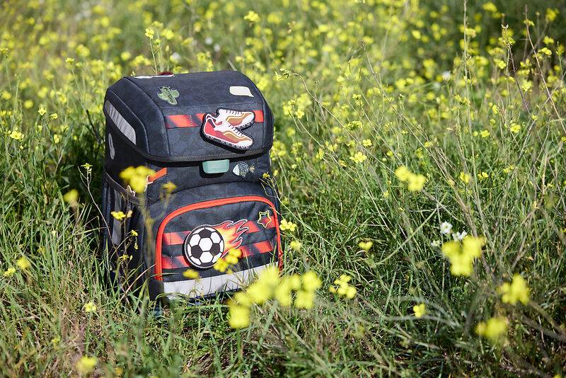 Schulranzen Set 6-teilig Light/ Unique Fußball Dunkelblau