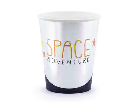 Becher Kosmos Space-Mottoparty Deko-Accessoires 200ml 6 Stück Packung