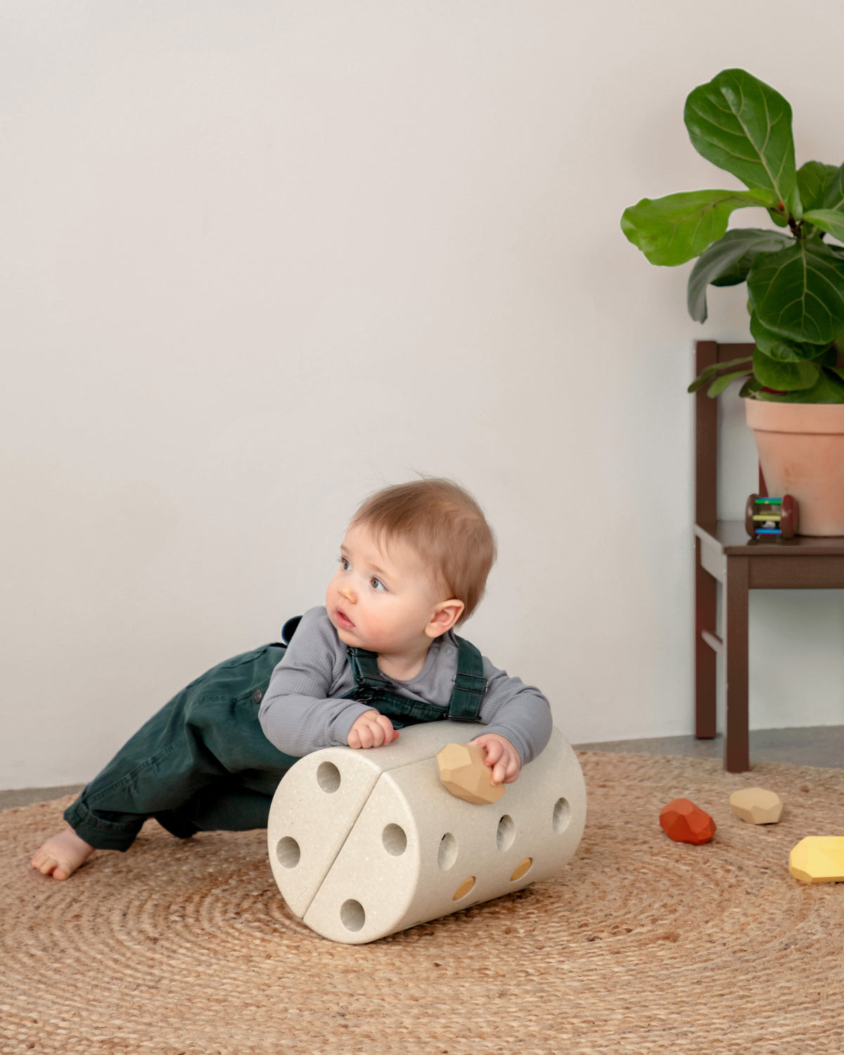 Kinderhocker / Roller 4 tlg. Sand Grey / Honey Yellow