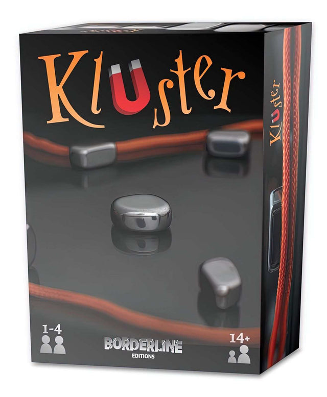 KLUSTER Magnetspiel mit 24 magnetischen Spielsteinen und Schnur für 1-4 Spieler ab 14 Jahren