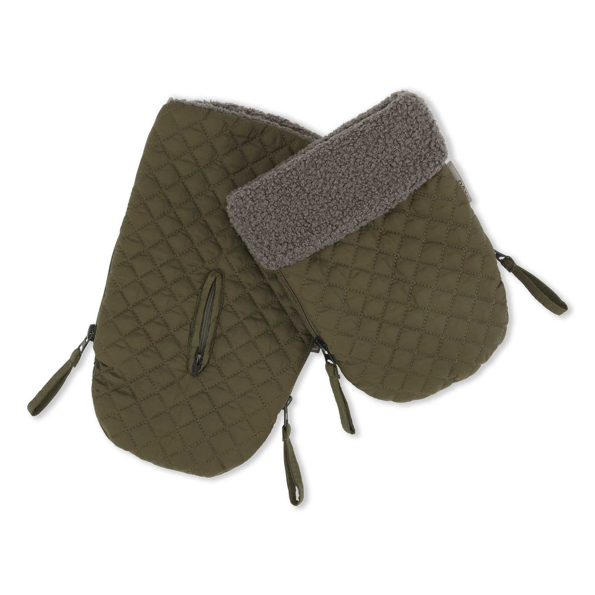 Kinderwagenhandschuhe Day Mini X KW RE in Grape Leaf mit Reißverschlüssen und Fleecefutter