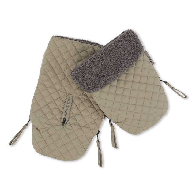 Day Mini X KW RE Q warme, wind- und wasserabweisende Kinderwagenhandschuhe mit Reißverschluss in Moon Rock Farbe