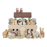 Noah's Arche Holzspielset mit 31 Teilen inklusive Tieren und Arche zum anheben des Decks