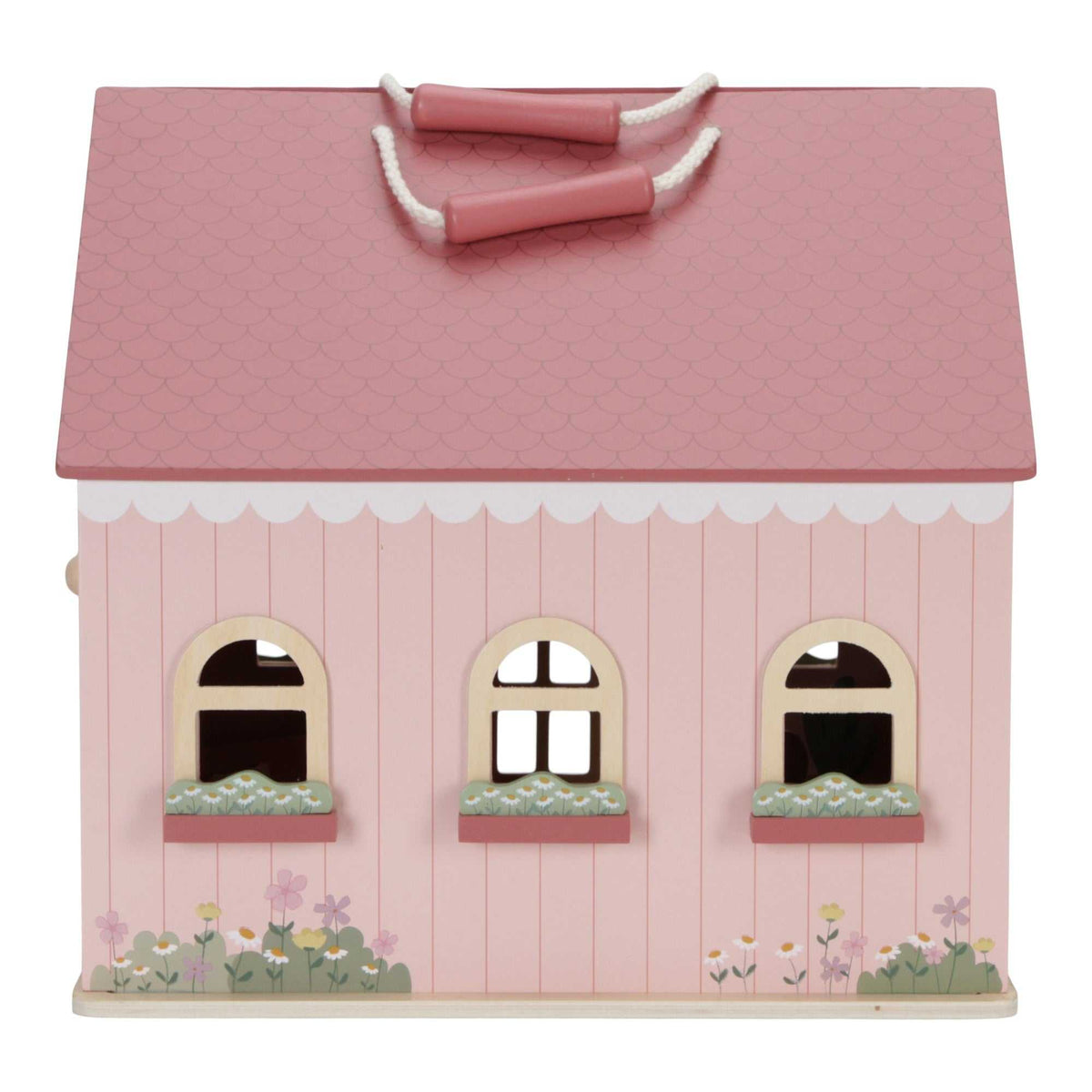 Tragbares Holzpuppenhaus