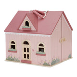Tragbares Holzpuppenhaus