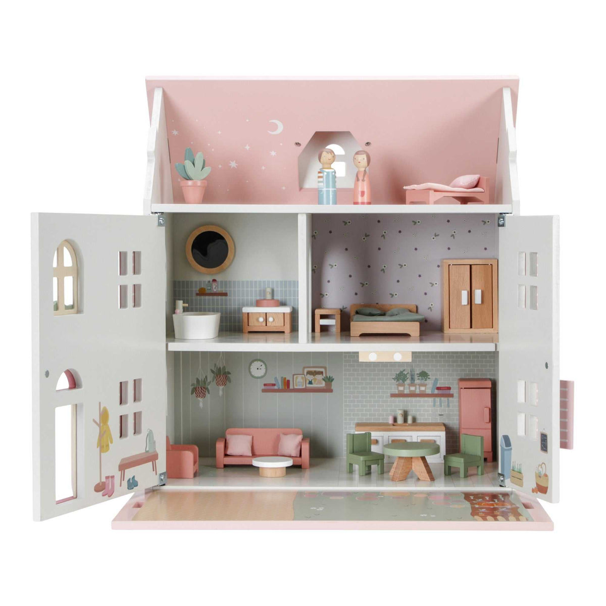 Holzpuppenhaus 20-teilig