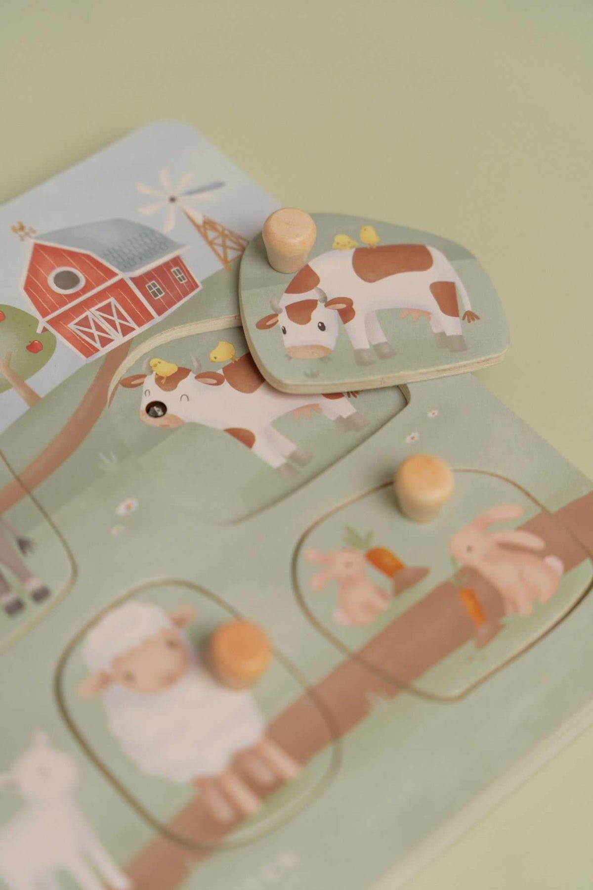 Sound Greif Puzzle Little Farm mit Tieren und Geräuschen zur Förderung von Hand-Augen-Koordination und Wortschatz