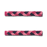satch swaps Braided Pink school bag accessory with colorful braided design and easy-to-change velcro closures