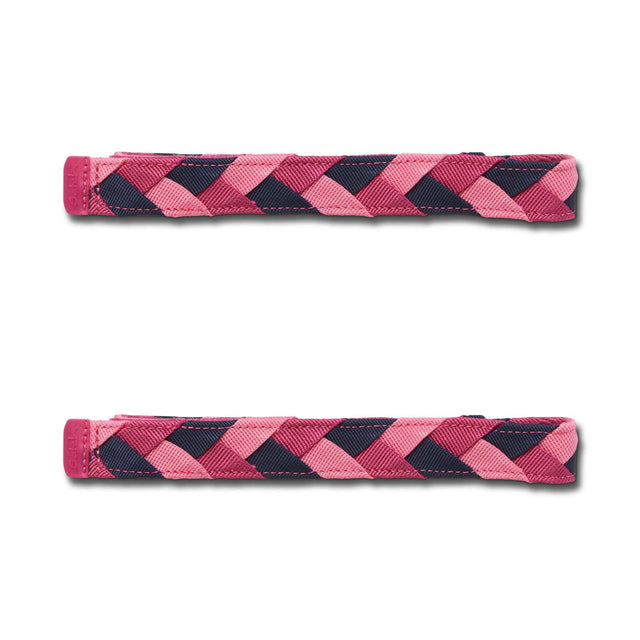 satch swaps Braided Pink school bag accessory with colorful braided design and easy-to-change velcro closures