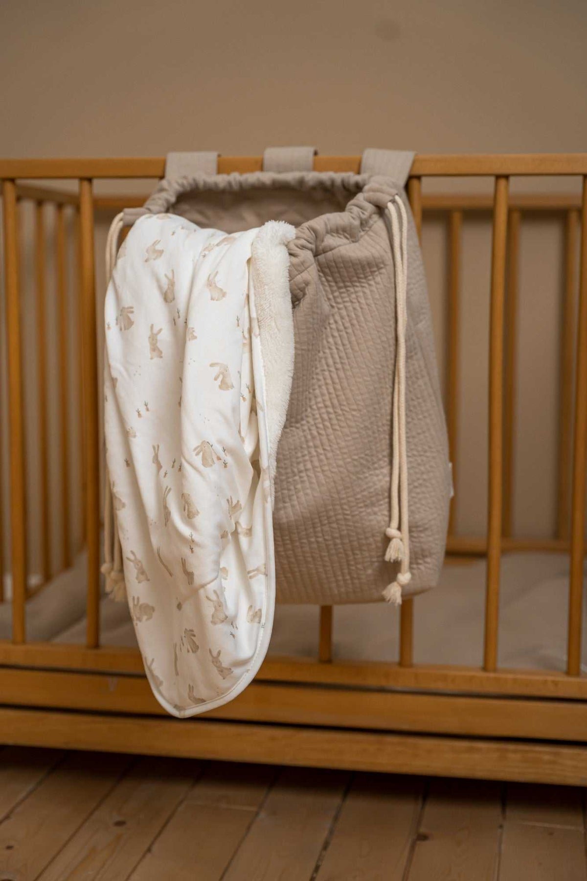 Spannbetttuch Musselin 70x140x150/ Beige
