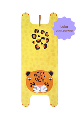 Kinder Yogamatte aus Naturkautschuk mit Luka der Leopard Motiv, rutschfest und waschbar