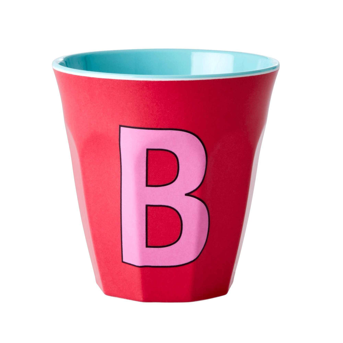 Rice Melamin Buchstabenbecher B 250 ml mit Alphabet-Design, spülmaschinengeeignet, BPA-frei