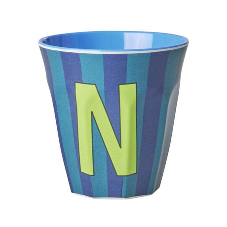 Melamine 250 ml Buchstabenbecher N with alphabet print and 9 cm height by Rice