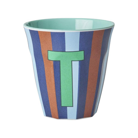 Buchstabenbecher T 250ml Melaminbecher mit Buchstaben-Print und personalisierten Initialen