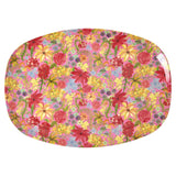 Melamin Servierteller Swedish Flower mit rechteckigem Design und elegantem Blumenmuster, spülmaschinengeeignet
