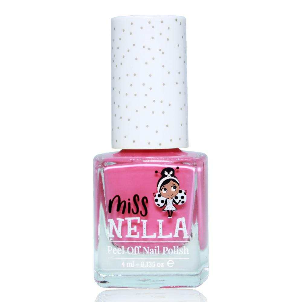 Peel-Off Nagellack Pink A Boo von Miss Nella, kindersicherer, wasserbasierter, ungiftiger Nagellack zum leichten Abziehen