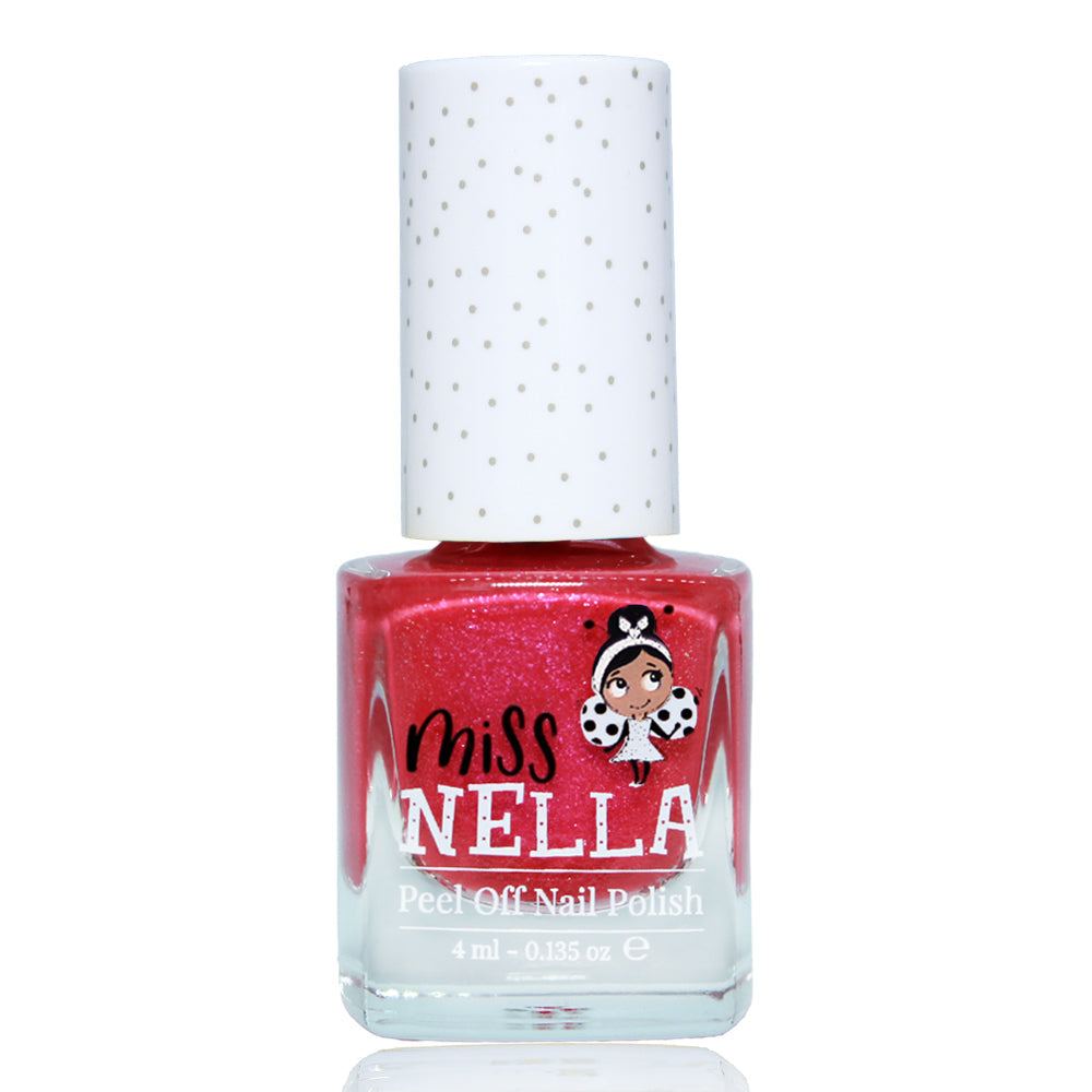 Peel-Off Nagellack Tickle Me Pink von Miss Nella, kinderfreundlich und chemikalienfrei
