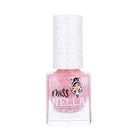 Peel-Off Nagellack Itsy Glitzy Hippo von Miss Nella, kinderfreundlich, wasserbasiert, chemikalienfrei, leicht abziehbar ohne Entferner