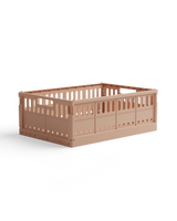 Blush Aufbewahrungsbox maxi aus recyceltem Plastik, faltbar und stapelbar, 48x33x17,5 cm