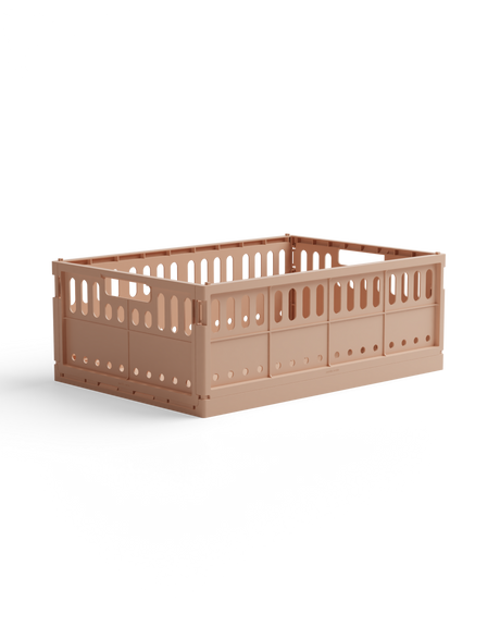 Blush Aufbewahrungsbox maxi aus recyceltem Plastik, faltbar und stapelbar, 48x33x17,5 cm