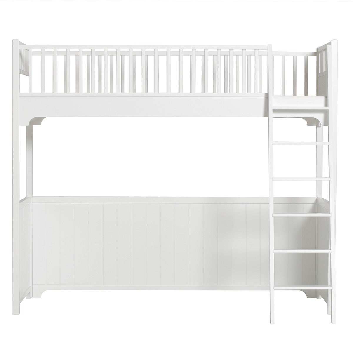 Seaside Hochbett weißes nordisches Kinderhochbett 90x200 cm