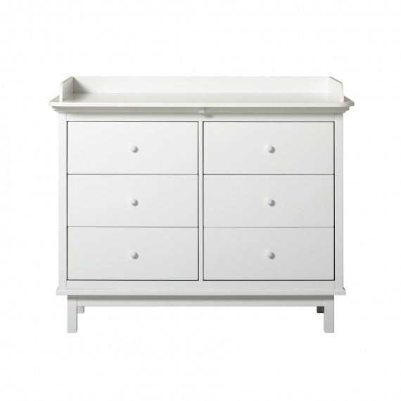 Seaside Wickelkommode mit 6 Schubladen und Wickelfunktion von Oliver Furniture