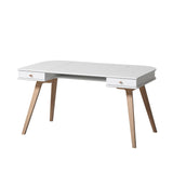 Wood Schreibtisch 66 cm weiß/Eiche