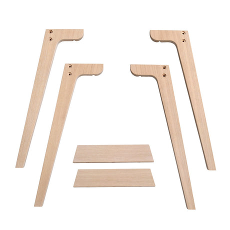 Wood Extra Tischbeinset aus FSC Birkenholz und Eichenholz für Schreibtischumbau 66 cm hoch
