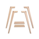 Wood Extra Tischbeinset aus FSC-zertifiziertem Birkenholz und Eichenholz für Schreibtischumbau auf 72,6 cm Höhe