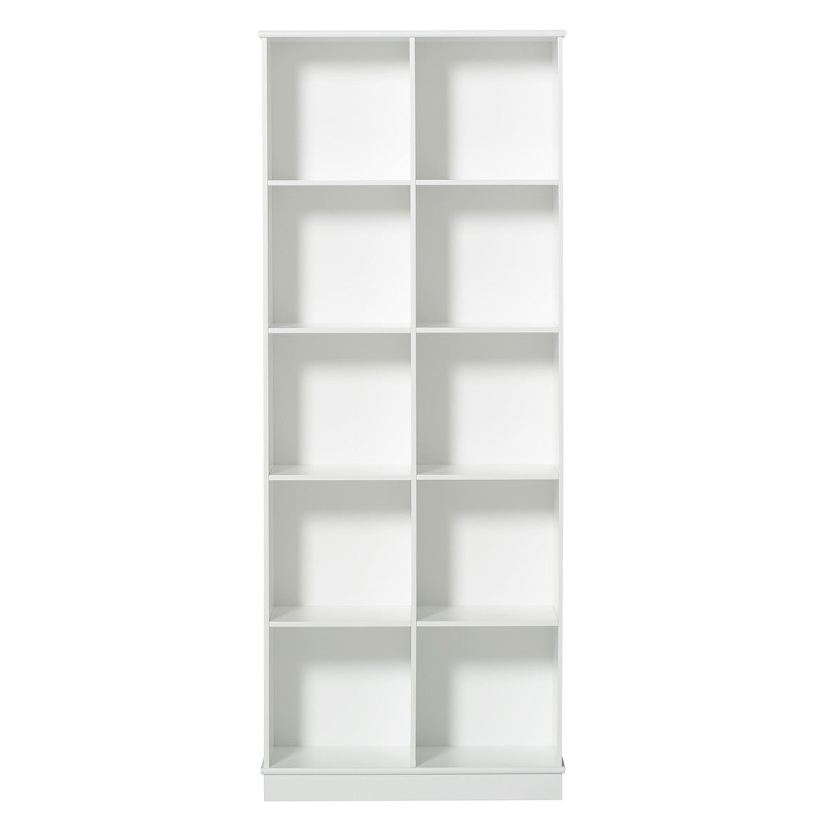 Wood Standregal 2x5 hohes nordisches Regal von Oliver Furniture mit 10 Fächern und robustem Sockel