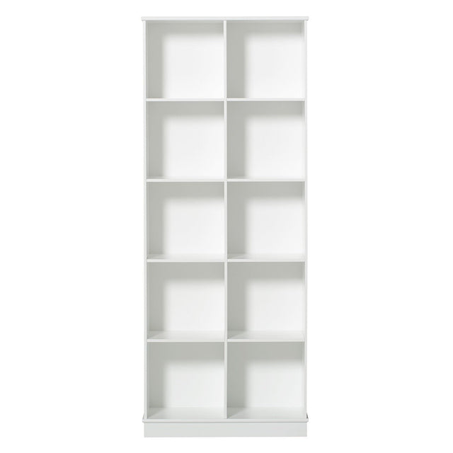 Wood Standregal 2x5 hohes nordisches Regal von Oliver Furniture mit 10 Fächern und robustem Sockel