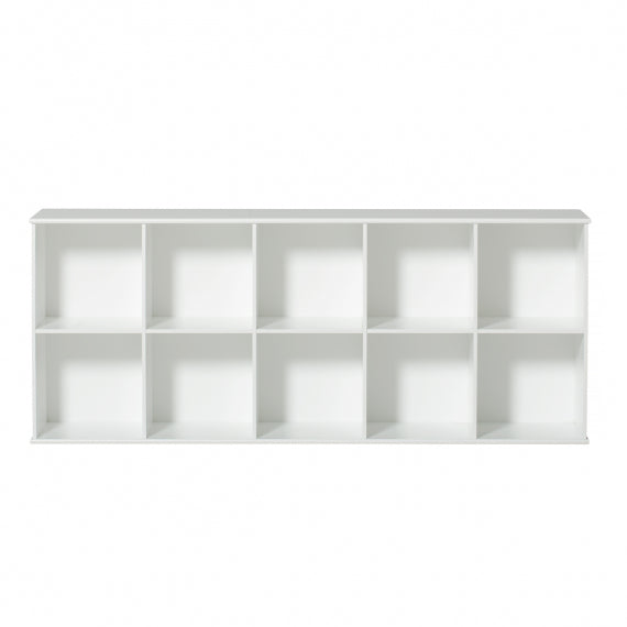Wood Regal 5x2 mit Sockel aus der Oliver Furniture Wood Collection, nordisch, wandmontierbar und bodenstehend, kinderzimmergeeignet, 10 Fächer, nachhaltig produziert