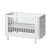 Wood Mini+ Babybett inkl. Umbauset Juniorbett (68x122/162) weiß