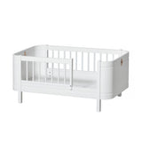 Wood Mini+ Babybett inkl. Umbauset Juniorbett (68x122/162) weiß