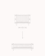Mini+ Umbau-Set für Babybett zum Juniorbett aus Eiche mit Holz-Garantie von Oliver Furniture