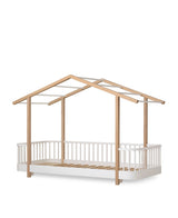 Wood Hausbett 90x200 cm weiß/Eiche