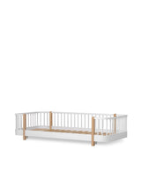 Wood Bodenbett 90x200 cm weiß/Eiche