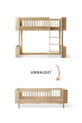 Wood Umbau-Set transforming Mini+ halbhohes Hochbett to Juniorbett in Eiche wood