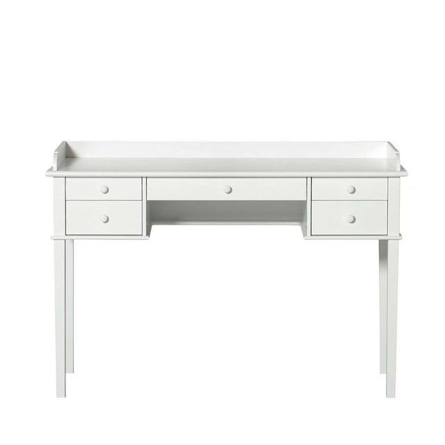 Weißer Seaside Schreibtisch von Oliver Furniture im skandinavischen Stil mit fünf Schubladen