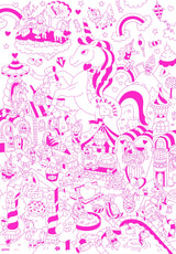 Giant Coloring  Poster - Lily Einhorn
